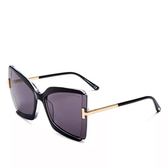 Tom Ford Gia Oversized Butterfly Sunglasses - Picture 2 of 12